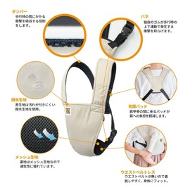Nihon ETEX Humor Baby 2-Way Carrier, Navy, Can Be Used After Sitting Your Neck Face-to-Face, Forward-facing Holding, Simple Type, Baby Strap, Easy Installation, Shock Absorption, Satakeshsunsuke
