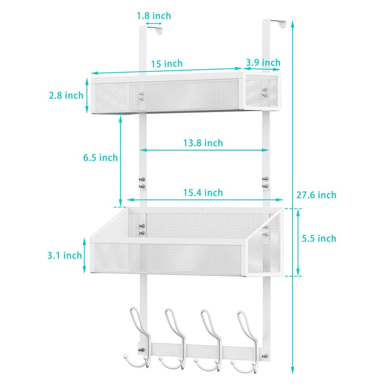 Upesitom Over Door Hook Organizer 12 Hook Over The Door