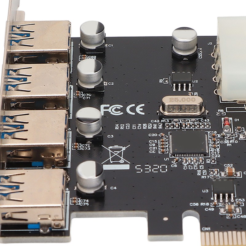 PCIE to USB 3.0 Expansion Card with 4 USB3.0 Ports