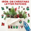 26PCS Christmas Iron on Patches A-Z Iron On Christmas Chenille
