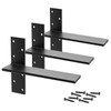 Floating Shelf Brackets Heavy Duty 3/8" Thick 3 Pack 16"