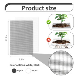 20PCS Plastic Mesh, Sturdy Plastic Grid, Non-Slip Mesh for Plant Pots, Prevent Soil Loss, DIY Drainage Net, Suitable for Screen Window, Vent, Cage, Filter, Garden