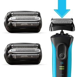 VIDSA Braun Series 3 Replacement Shaver Head 2-Pack Compatible S3 3040s 3080s