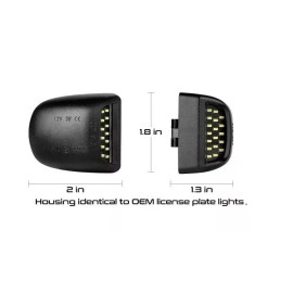 avec  LED White License Plate Lights For Chevy Silverado GMC Sierra 1500 2500