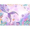 Mocsicka Mermaid Baby Shower Backdrop Pink Mermaid Under The Sea