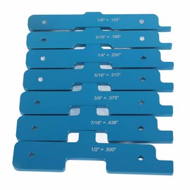 7Pcs Gauge Block Set Aluminum Alloy Saw Table Setup Bars Depth Test Distance Woodworking Measuring Block Blue