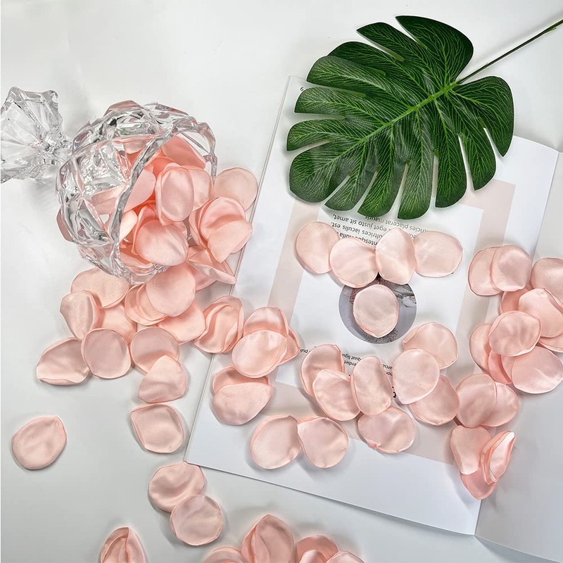 MIUINCY 200PCS Rose Petals, Pink Flower Girl Scatter Petals for
