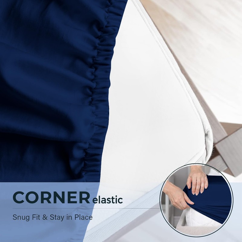 Aspire Homeware King Size Fitted Sheets - 25 cm Deep