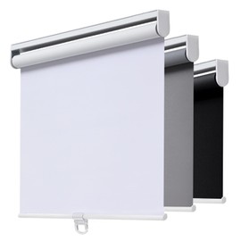 Cordless Roller Shades Blackout Blinds for Windows Room Darkening Rolled Up Shades with Spring System, UV Protection Window Shades Door Blinds for Home and Office (57" W x 72" H, White)
