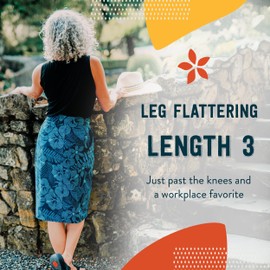 RipSkirt Hawaii Length 3 - Wrap Skirt for Women - Quick Dry Swim Cover-Up with Side Pocket - Lightweight for Beach, Travel and Casual Wear (Maui Moonlight, Medium)