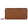 J. Wilson London Ladies RFID Safe Designer Leather Purse Card Women Wallet Zip Pocket Boxed (Vintage Tan)