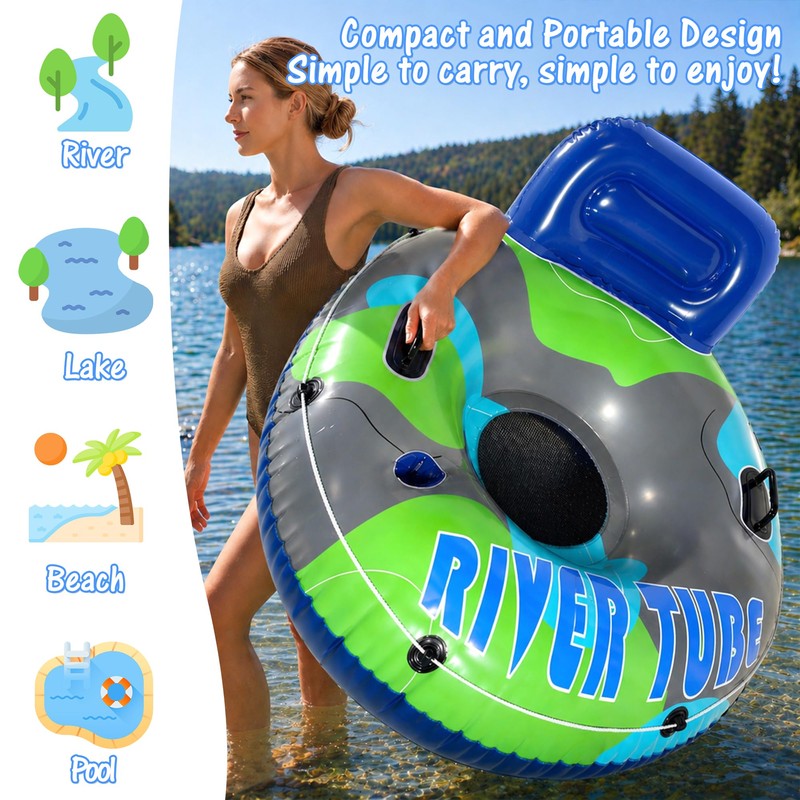 Inflatable River Floats for Adults Heavy Duty – Floating Tubes
