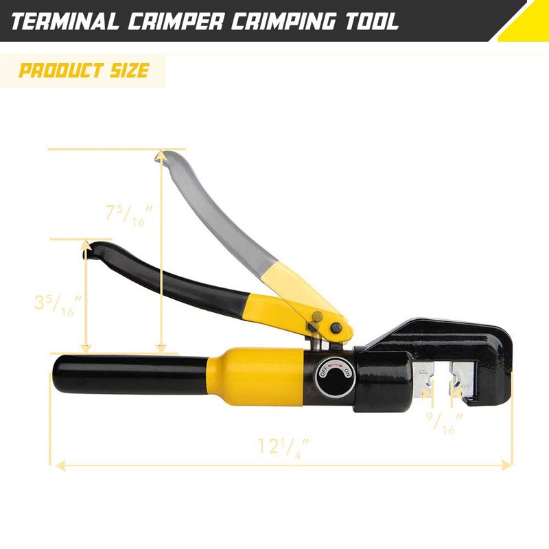 10 Ton Hydraulic Hand Crimper Tool Set for Stainless Steel