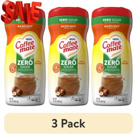 Coffee-mate (3 pack) Coffee Mate Hazelnut Sugar-Free Powdered Coffee Creamer, 10.2 oz