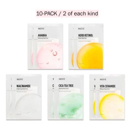 Nacific - Mascarilla Facial De 10 Hojas Para El Cuidado De L