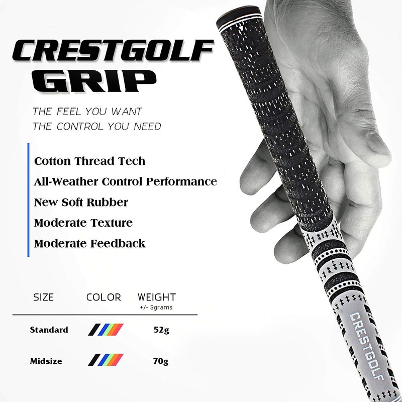 Multi -Compound Golf Grips, Standard Size All-Weather Control Thread Technology