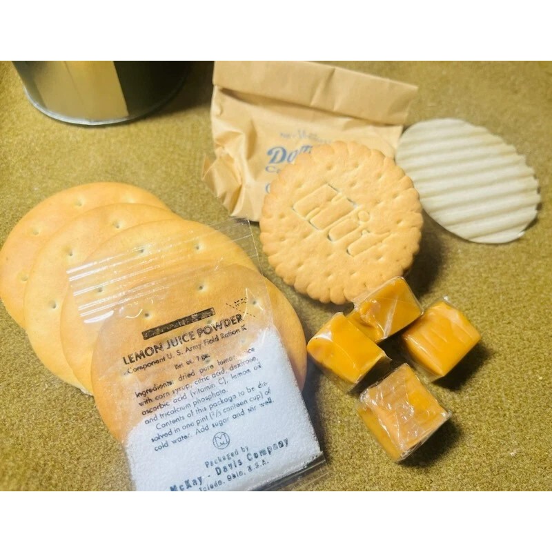 Late WWII OD C Ration DINNER - Fully Edible, Reusable
