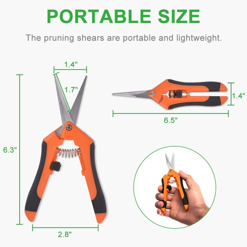 GROWNEER 6 Packs Pruning Shears Gardening Hand Pruning Snips with