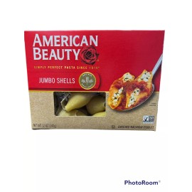 American Beauty Jumbo Pasta Shells Net Wt. 12. oz. (340g) (1 Box) Exp.0 1/2026