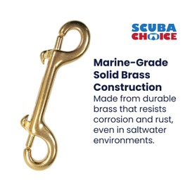 Scuba Choice Scuba Dive 4" Brass Clip Double Ended Snap Bolt, Golden Color