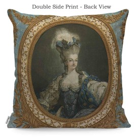 WONDERTIFY Pillow Cover Janinet Portrait of Marie Antoinette Fine Art - Soft Linen Pillow Case for Decorative Bedroom/Livingroom/Sofa/Farm House/Car - Cushion Covers 18x18 Inch 45x45 cm