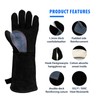 HITBOX Barbecue Gloves 14 Inch 932 °F Welding Gloves of