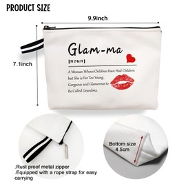 jepuyaya Grandma Gifts,Grandma Gifts Cosmetic Bag,Gram-Ma Makeup Bag Gift,New Grandma Gifts First Time Retirement Gifts for Nana Birthday,Christmas,Thanksgiving Gifts Travel Zipper Pouch6JM217