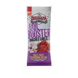 Louisiana Fish Fry Products Smashed Garlic Boil Booster - Garlic and Onion Flavors - Crab, Shrimp, Crawfish Seasonings, Mix and Spice Enhancer - Low Salt Cajun Seasoning 8 oz (Pack of 1 Sachet)