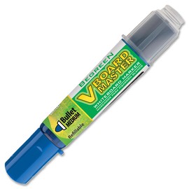 PILOT V Board Master BeGreen Refillable White Board Markers, Bullet Tip, Blue Ink, 12 Count