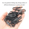 HAHIYO 2inch/50mm 120Pcs Black Plastic U Shape Alligator Clip, Clothespin