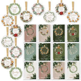 48 Set Christian Ornaments with Cards Bible Verse,Cute Style