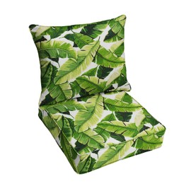 Sorra Home AZ616321TESEVOL Indoor/Outdoor Corded Deep Seating Pillow and Cushion Set, 23" x 25" x 5", Green