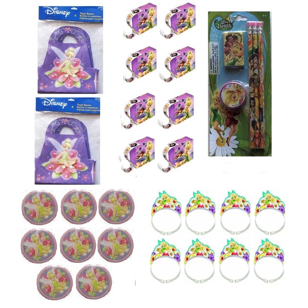 Unique Tinkerbell Fairies Birthday Party Supplies Favor Bundle Pack includes