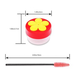 Furtony Hummingbird Feeder for Window Small Yellow Flower Feeders with Perch Plastic Bird Feeder Red