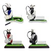 YUTONG Golf Desk Ornament with Clock, Cart Holder, 3 Aluminum