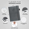 Clever Fox Address Book with alphabetic tabs - PU Leather