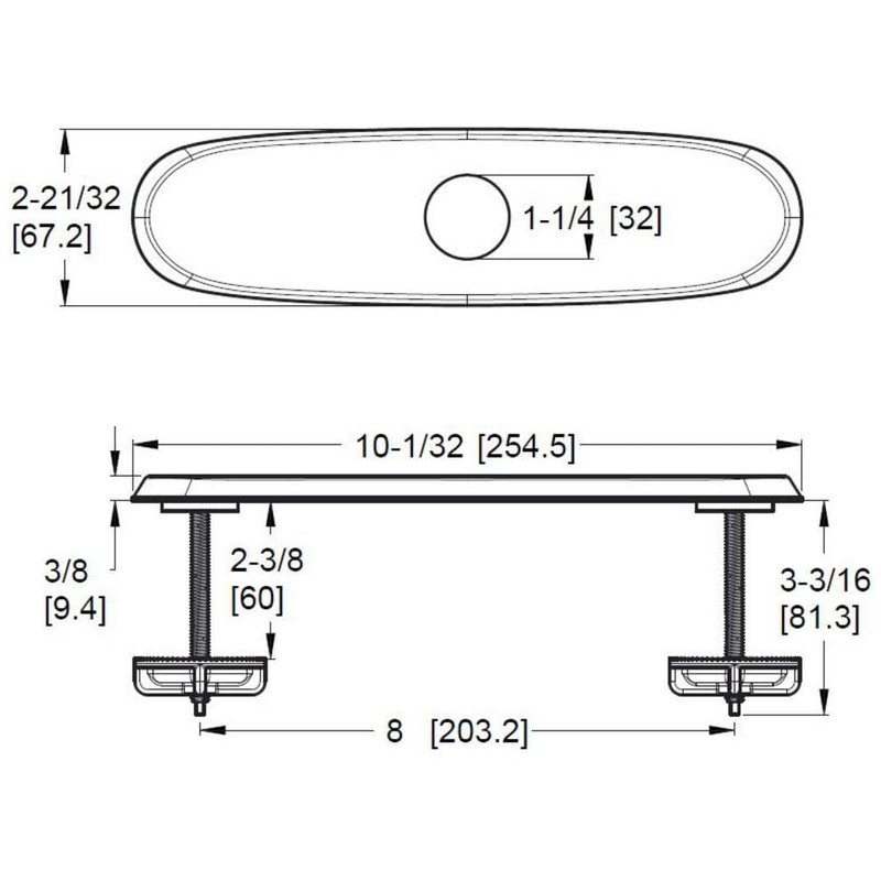Pfister 961250S Deckplate for Pfirst Series Pull Down Faucet, Stainless