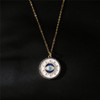 cmoonry Evil Eye Necklace 14K Gold Plated 17.7+2" O Chain
