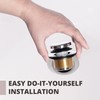 GSTARAM Bathtub Drain Tip-Toe Tub Trim Kit with Two-Hole Overflow