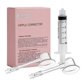 RZJZGZ 2 Set Nipple Aspirator Corrector Feeding Sucking for Flat Inverted Retraction Nipple Treatment Redress Breastfeeding Aid
