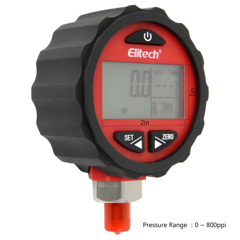 Elitech PG-30Pro Refrigeration HVAC Digital High Pressure Gauge 87 Refrigerants-14.5-800