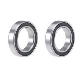 sourcing map 6804-2RS Deep Groove Ball Bearing 20 x 32 x 7 mm Double Sealed GCr15 Z2 Bearing Pack of 2