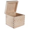 Small Square Cube Wooden Box with Lid | 11 x