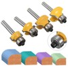 4 Pcs Round Over Bearing Edging Router Bits, Corner Rounding