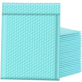 Famagic Bubble Mailers 8.5x12 Inch 25pcs Padded Envelopes Self Seal Mailing Envelopes Poly Bubble Padded Mailers Matte Shipping Envelopes Packaging for Small Business, Teal (Inside Size: 8.5x11 Inch)