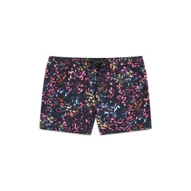 Animal Aurora Womens Printed Mini Boardshort - Quick Drying Bottoms with Adjustable Waist - for Summer, Swimming & Beach Sports Jet Black Women's Size 14