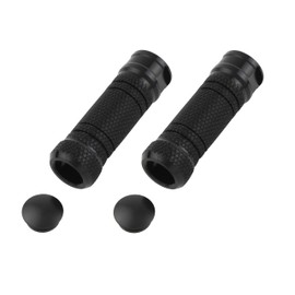 POSH FAITH 906011-06 Motorcycle Supplies, Aluminum Machine Step Bar Knurled, Straight, M8 Tap, 2 Pieces, Black