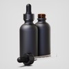 seafulee 60ml Black Coated Glass Bottle with Glass Eye Dropper,