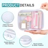 Sanwuta 10 Pcs Hard Zipper Case Clear Hard Pouches Plastic