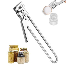 Tekenewbse Lid Opener for Screw Jars, Stainless Steel Screw Lid Opener, Can Opener Jar Opener, Adjustable Multifunctional Glass Lid Opener, Adjustable Can Opener, Can Opener for Seniors